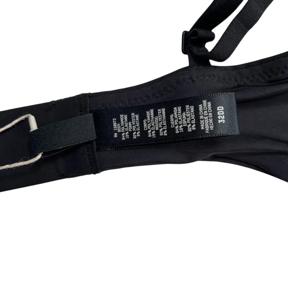 SKIMS Wireless Form Push Up Bra 32DD Onyx Minimalist T-Shirt Comfort - Picture 5 of 8